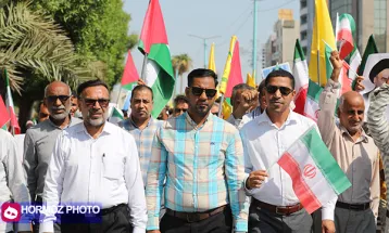 راهپیمایی ضد صهیونیستی مردم بندرعباس