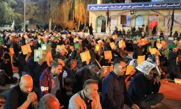 مراسم احیاء شب بیست ویکم ماه‌رمضان در رودان