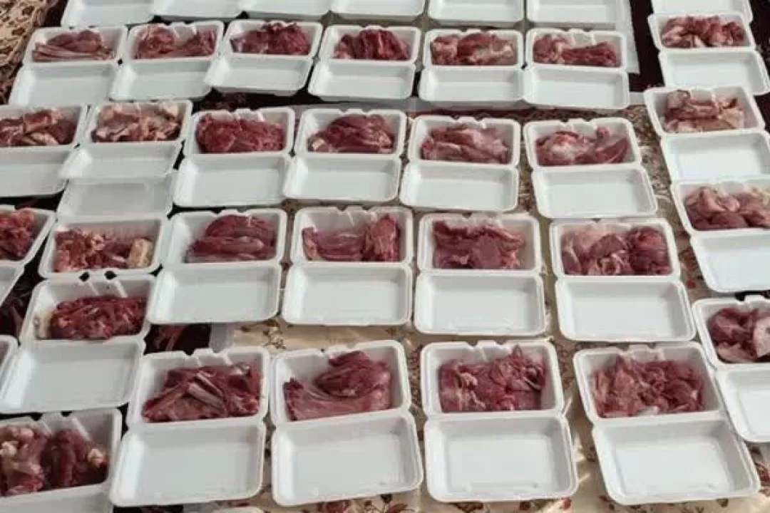 توزیع ۳۹۰ بسته گوشت قربانی بین مددجویان پارسیانی