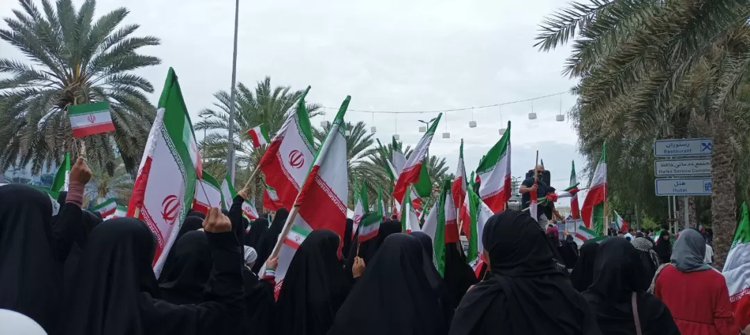 کیشوندان در راهپیمایی ۲۲ بهمن حماسه آفریدند