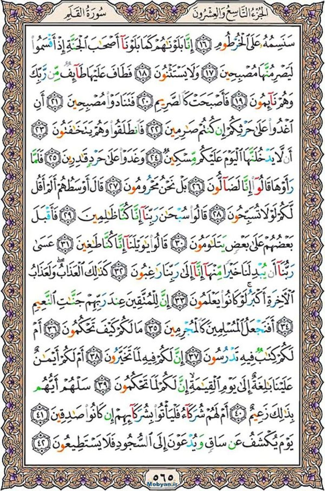 شنبه را با صفحه ۵۶۵ قرآن آغاز میکنیم